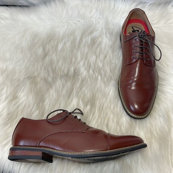 Bruno Marc Prince Brown Leather Oxfords Sz 9‎